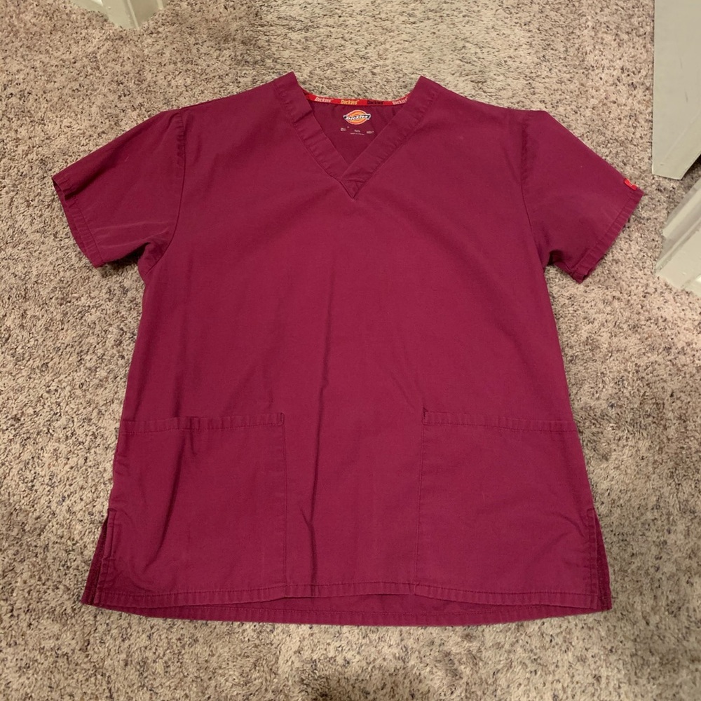Dickies Burgundy Scrub Top